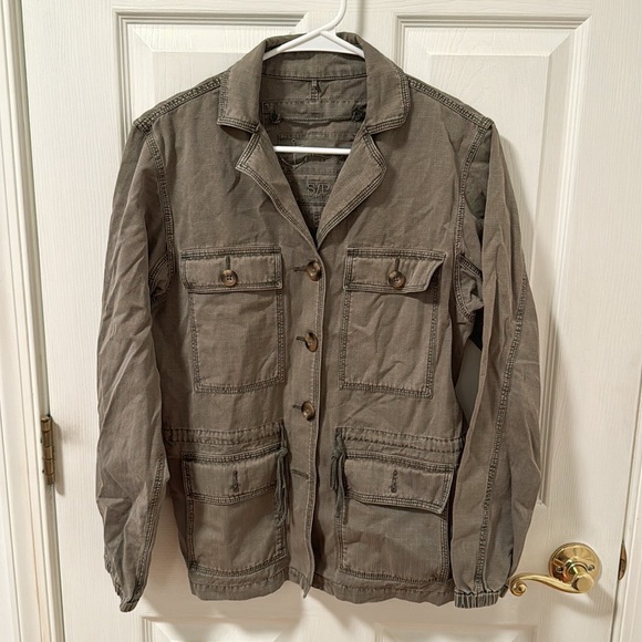 Tommy Bahama Relax Utility‎ Style Button Up tie waist jacket - Picture 1 of 6